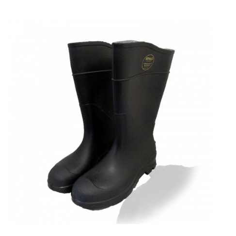 RADNOR Black PVC Knee Boots With Composite Toe