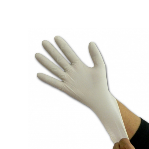 RADNOR Medium Natural 4.5 mil Latex Corn Starch Powered Disposable Gloves (100 Gloves Per Box)